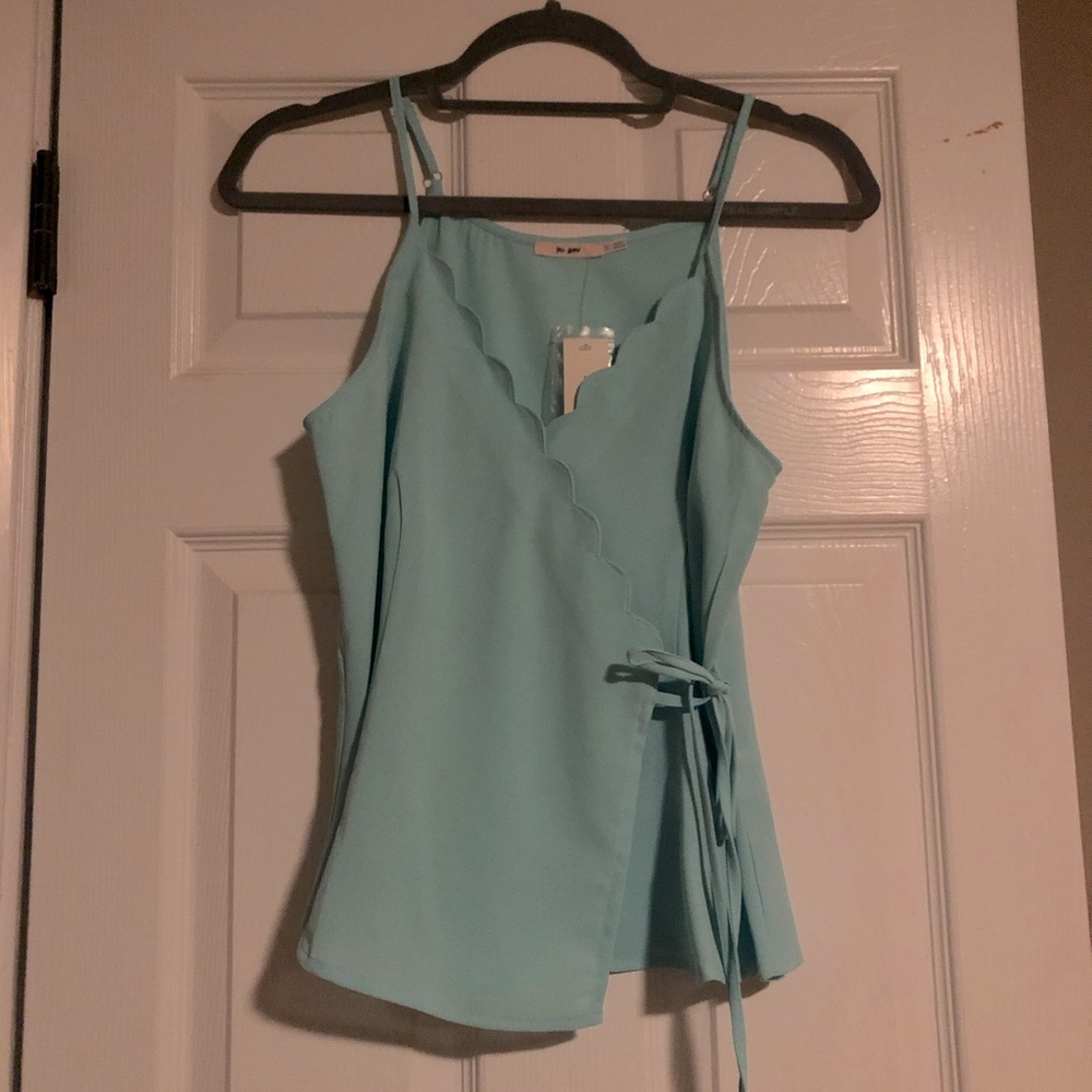 Turquoise Sleeveless Top